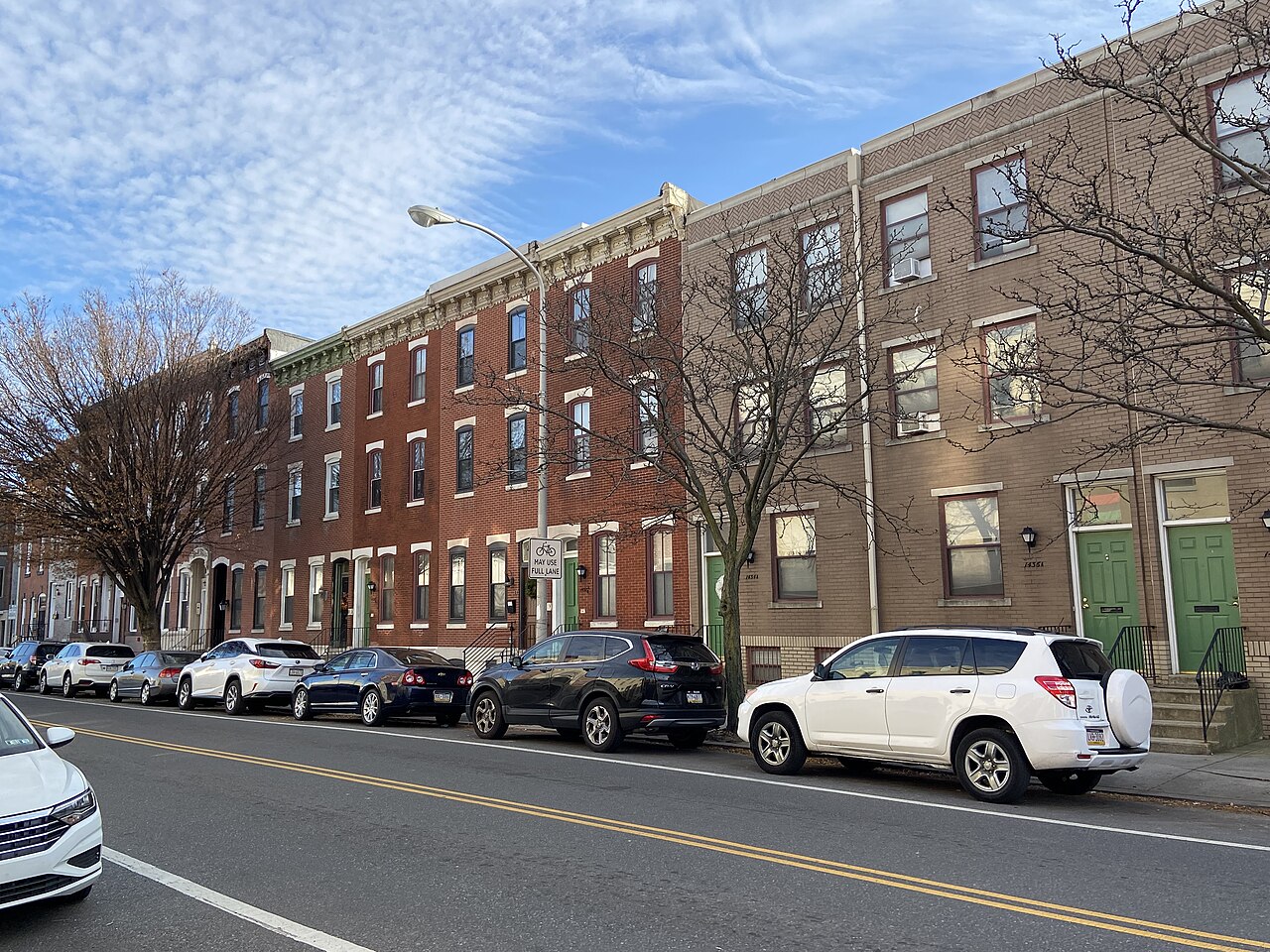 Brick rowhomes on the 1400 block of Christian Street in Philadelphia